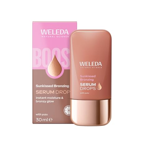 Weleda Sunkissed Bronzing Face Serum Drops with Yuzu, Facial Serum for Instant Moisture & Bronzy Glow, Certified Natural, Vegan, 30ml