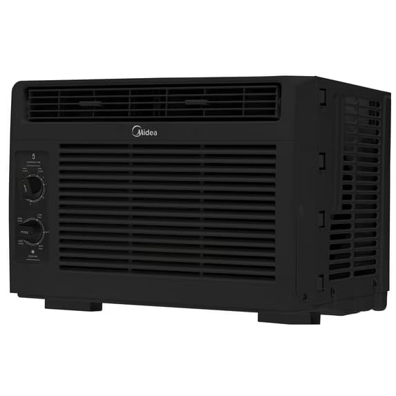 Midea RMW05MWB (Renewed) 5,000 BTU 150 Sq ft Mechanical Window Air Conditioner, Black