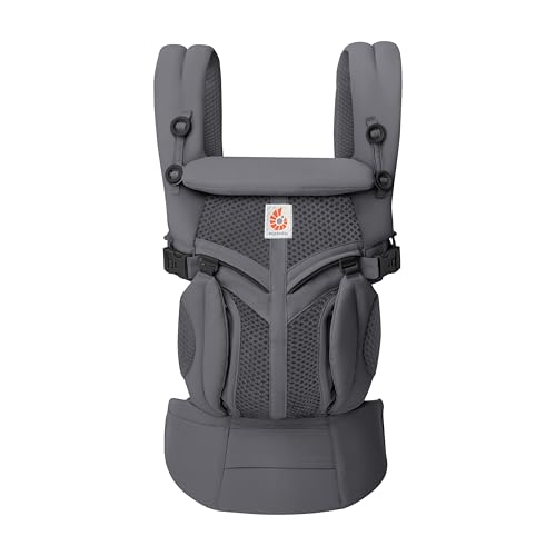 Ergobaby Baby Carrier for Newborn to Toddler, Ergonomic 4-Position Omni Classic Mesh, Baby Carrier Back Front Facing Backpack, Charcoal Grey