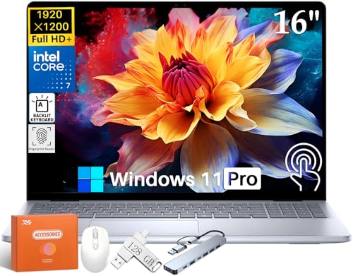 Dell Inspiron 16 5640 Touchscreen Business Laptop 2025, 16" FHD+ 300 Nits, Intel 10-Core 7 150U Up to 5.4GHz, 32 GB DDR5, 1 TB SSD, FHD Webcam, WiFi 6E, Backlit KB, Fingerprint Reader, Accessories : Amazon.in: Electronics