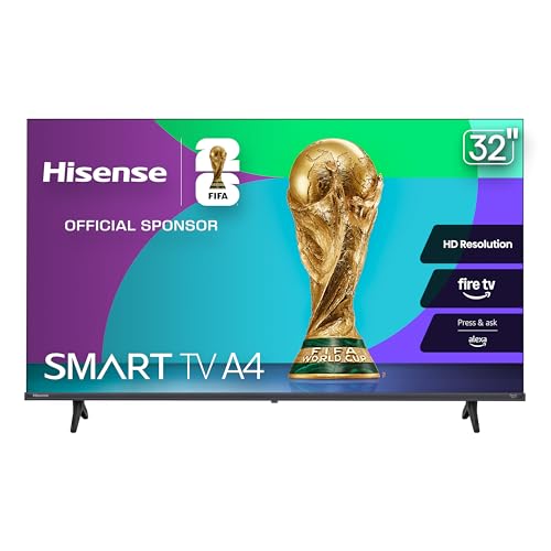 Hisense 32-Inch Class A4 Series HD Smart Fire TV (32A4HNF) - Full Array LED, HDR10, DTS Virtual: X, Slim Bezel Design, Alexa Built-in