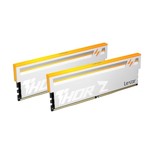 ⚡ BLITZDEAL (-15%) Lexar THOR Z Series RGB DDR5 RAM 32GB Kit (2x16GB) 6000 MHz CL36, DRAM 288-Pin UDIMM Desktop-Speicher, Hochleistungs Gaming Computerspeicher unterstützt Intel XMP 3.0/AMD Expo, On-die ECC, 1.4V Silber