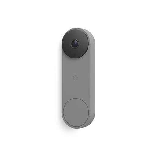 GoogleNest Doorbell (Wired, 3rd Gen) - 2K Video and Gemini, Live View, Night Vision, 2-Way Audio - Works with Google Ho