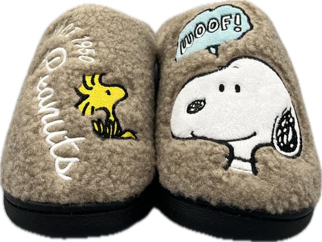 PEANUTS(ピーナッツ) Women's Clogs Slipper, Braun, M