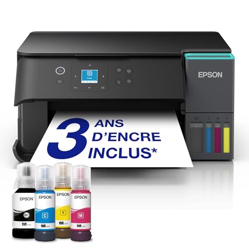 (-36%) Epson EcoTank ET-2950 Tintentankdrucker | für vielbeschäftigte Haushalte | WLAN | A4 | Drucken, Kopieren, Scannen | 3.7 cm LCD-Display | Duplexdruck | inkl. Tinte für bis zu 3 Jahre