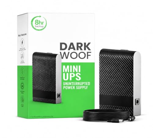 Dark Woof Router UPS 12V Mini WiFi UPS Power Backup Up to 8 Hours | For All WiFi Routers Fiber & Broadband Modems | Plug & Play | Current Surge & Deep
