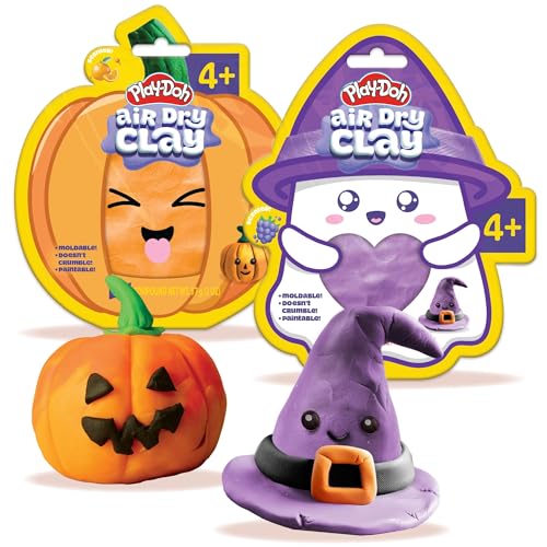 Play-Doh Scented Air Dry Clay, 24-Pack Halloween Bundle, 12 Purple Grape, 12 Orange, Goodie Bag Stuffers, Art Supplies, Arts and Crafts for Kids, Craft Supplies, Toddler Party Favors