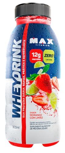 Bebida de Whey Max Titanium, Sabor Morango com Limão, 300ml