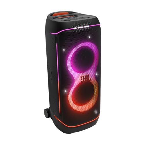 JBL PartyBox 720 - Loudest Battery-Powered Party Speaker with Superior Pro Sound and a Futuristic lightshow, Up to 15 Hours Playtime & IPX4 Splash Proof (Black)