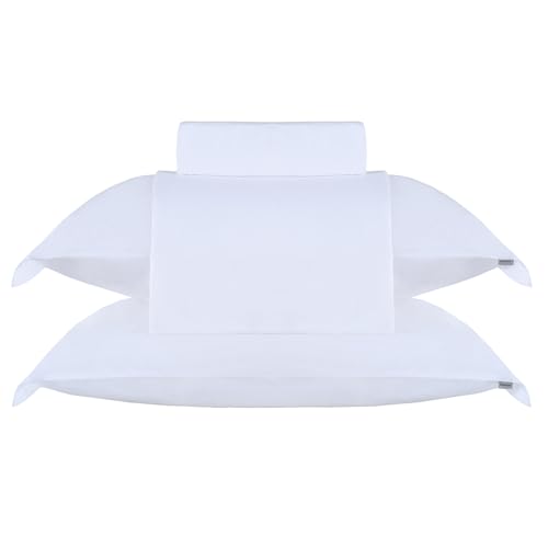Buddemeyer Jogo de Cama Queen Soft Cotton 100% Algodão Branco 4 Peças