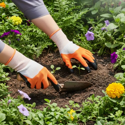 Garden Gloves – Durable, Reusable and Breathable Gloves with Protective Claws for Gardening(GTK)