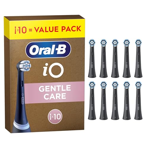 (-42%) Oral-B iO Aufsteckbürsten Sanfte Reinigung, Schwarz, 10 Stück