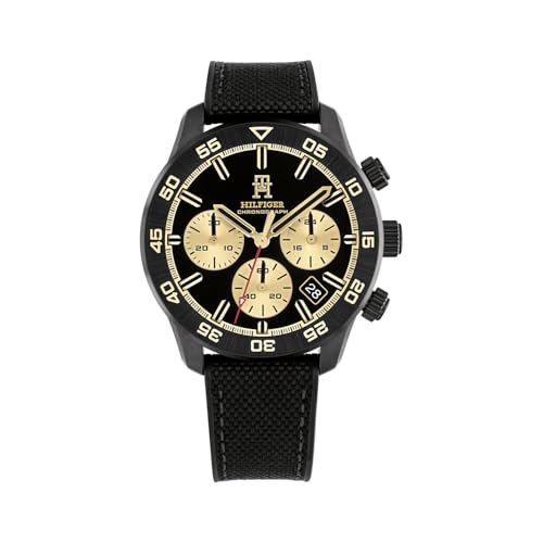 Tommy Hilfiger Th85 Quartz Analog with Black Dial Black Silicone Strap Watch for Men - TH1792182
