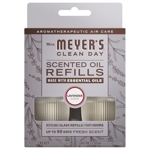 MRS. MEYER'S Clean Day Scented Oil Refills, Lavender, Contains 2 .67 fl oz Refills : Beauty & Personal Care