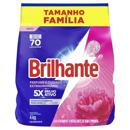 Lava-Roupas em Pó Brilhante Pacote 4kg | Perfume e Cuidado Extraordinário