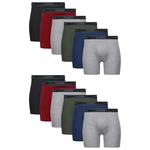 Hanes Men's Boxer Briefs 12-Pack for $28 + free shipping w/ Prime