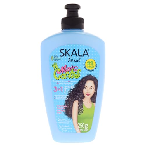 �️SKALA Mais Cachos 3-in-1 Treatment Cream and Leave-In Conditioner Curl Definition and Heat Protection for Curly Hair T
