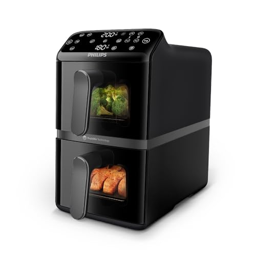 (-40%) Philips Stacked Airfryer 4000 Serie Heißluftfritteuse, Schwarz/Grau, 10 L