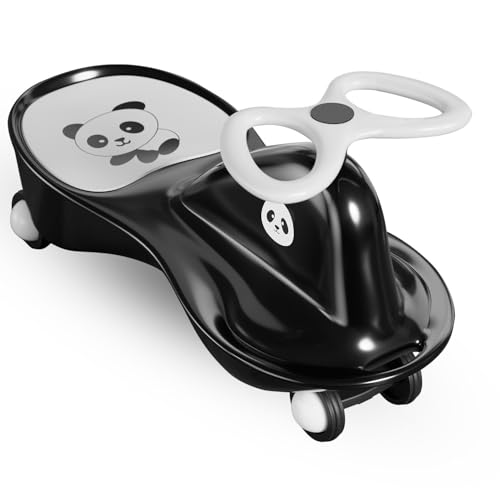 Lifelong Cuppy Panda Ride On Swing Car for Kids Age 2+ Yrs | No Battery, No Pedal, ABS Body | Twist & Go Steering, Non-Slip Wheels for Indoor & Outdoo