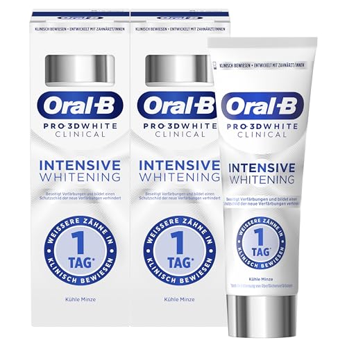 🔥 SELTEN SO GÜNSTIG (-45%) Oral-B 3DWhite Zahnpasta, Clinical Intensive Whitening, 2X 75ml