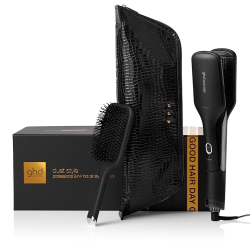 ghd Duet Style Festive Gift Set - 2-in-1 Hot Air Styler with Paddle Brush and Heat-Resistant Bag, with No Heat Damage