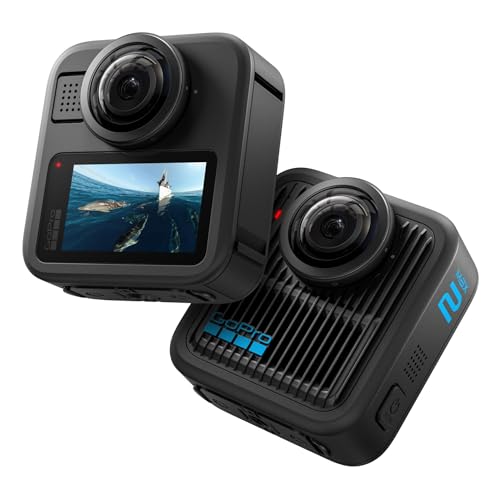(-42%) GoPro MAX2 – wasserdichte 360-Grad-Actionkamera + traditionelle Actionkamera mit Touchscreen, sphärischem 8K-Video, 29 MP 360-Grad-Fotos, leicht austauschbaren Objektiven, HyperSmooth-Stabilisierung
