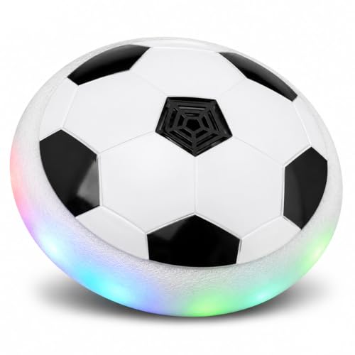 Lifelong Cuppy Non-Rechargeable Hover Ball | Floating Hover Football Toy with 3 Speed Modes & LED Light | 4 AA Battery, Durable Build, Indoor Soccer |