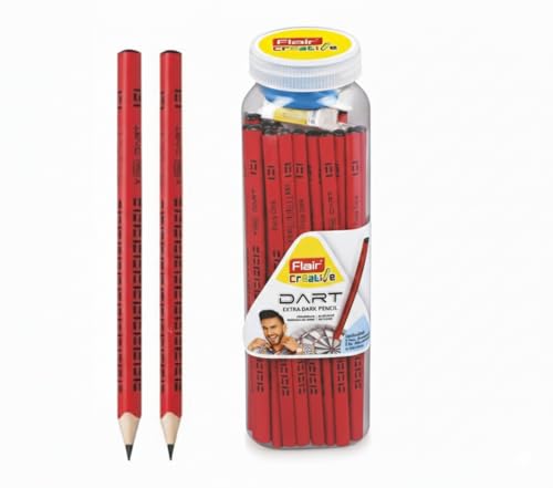 Dart Wooden Pencils – 50 Count Jar | Premium HB Lead | Smooth Writing, Break-Resistant Core | Ideal for School, Office & Home Use
