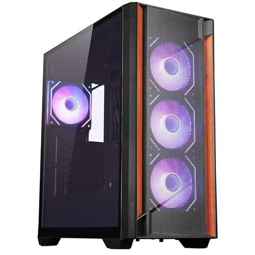 Zebronics Premium Gaming Cabinet, Mid-Tower, EATX/ATX, Upto 360mm AIO Support, 4 Infinity Mirror ARGB Fans, Side Tempered Glass, USB 3.0, 2X USB, Magn