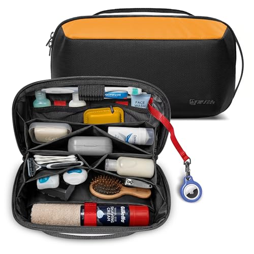 AirCase Multipurpose Toiletry Bag Pouch for Men & Women | Travel Organizer Pouch, Shaving Kit Bag, Cosmetic & Gadget Accessories Organizer | 10 Compar
