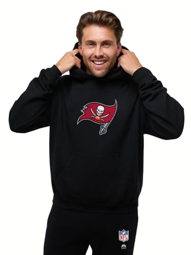 OOSC Mens Tampa Bay Buccaneers Hoodie Sweatshirt, Black, S EU