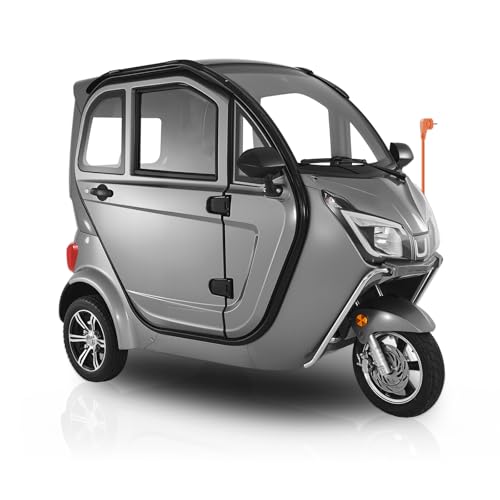 VEVOR 3-Wheel Enclosed Mobility Scooter for Seniors Adults, 650lbs Capacity, 3-Seater 1500W Electric Recreational Mobility Scooter 37 Miles Long Range, Remote Unlock, All-Terrain for Shopping Touring