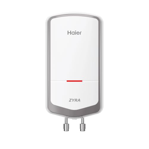 Haier ZYRA 5.5 Litre Instant Water Heater, 3000W Instant Geyser for Bathroom & Kitchen, 5-Year Tank Warranty, Rust Proof Body, Fast Heating, Advance S