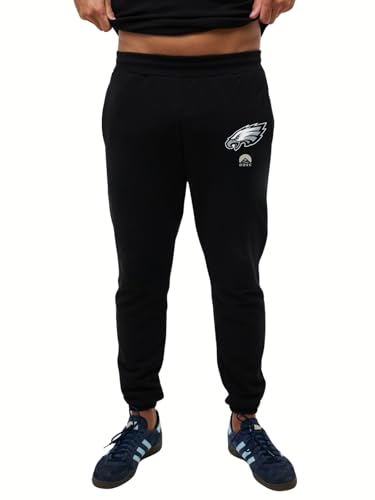 OOSC Mens Philadelphia Eagles Sweatpants, Black, S EU