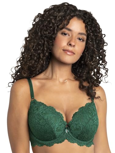 Smart & Sexy Women's Signature Lace Push Up Bra-Perfect for Seeking Effortless Style and Comfort, Emerald