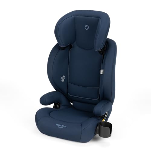 Maxi-COSI RodiSport Kids Booster Car Seat, High-Back, Backless Booster, 7-Position Headrest, Easy Latch System, Reclining Chair, Belt Guide, Fits 40-100 lbs, 43.4-57 in, Seafaring