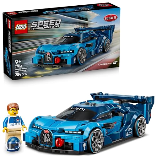 (-39%) LEGO Speed Champions Bugatti Vision Gran Turismo Hypersportwagen - Modellbau mit sammelbarer Fahrer Minifigur - Gaming Geschenkidee für Jungen ab 9 Jahren und Motorsportfans - 77253