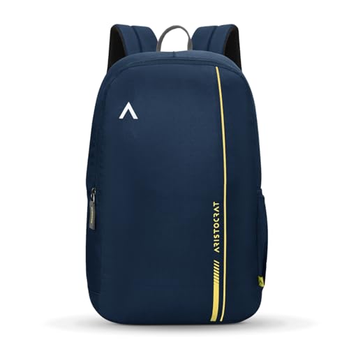 Aristocrat Nova 15L Laptop Backpack (15.6"), 2 Compartments, Dark Blue | Side Pockets, Premium Fabric & Zipper, Padded Straps, Travel/ Casual/ Office/