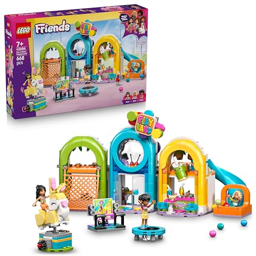 (-36%) LEGO Friends Cooler Indoor-Spielplatz - Spielzeug mit Rutsche, Bällebad, Karussell, Snackbar, 3 Mini Puppen & Zubehör - Geburtstagsgeschenk für Mädchen ab 7 Jahren - 42686