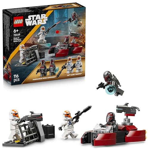 (-35%) LEGO Star Wars 75449 Belagerung von Mandalore Battle Pack - Action-Spielzeug mit 2 Mandalorianer- & 2 Klontruppler-Minifiguren sowie Speederbike & Blastern - Geschenk für Kinder ab 6 Jahren & Fans