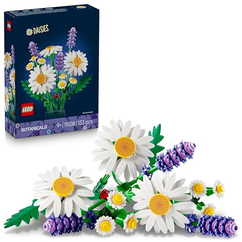 LEGO Botanicals Madeliefjes – Kunstbloemen Boeket Met Madeliefjes en Lavendel – DIY Bouwpakket voor Kinderen en Kinderkamer Decoratie – Cadeau voor Meisjes Vanaf 9 Jaar en Bloemenliefhebbers – 11508