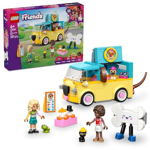 (-45%) LEGO Friends Haustierzubehör-Van - Spielzeug mit 2 Mini Puppen sowie Hund-, Katzen- & Froschfigur - Geburtstagsgeschenk für Mädchen ab 6 Jahren - 42678