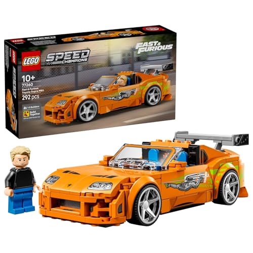 LEGO Speed Champions The Fast and The Furious Toyota Supra MK4 Auto Speelgoed voor Kinderen - Bouwpakket met Brian O’Conner Minifiguur - Cadeau voor Jongens, Tieners en Fans Vanaf 10 Jaar 77260