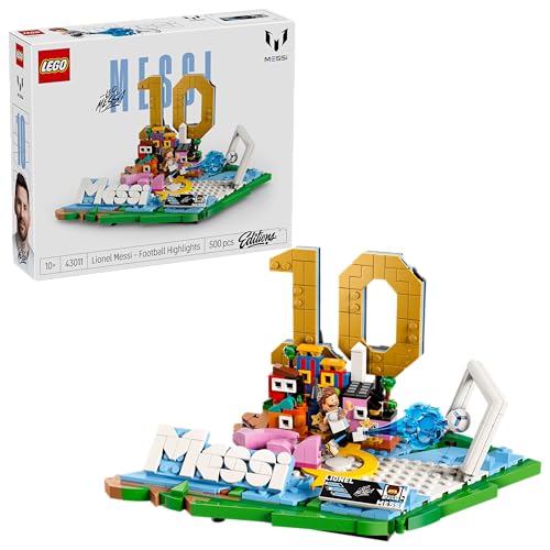 LEGO Editions Lionel Messi – Fußball-Highlights Spielzeug - 3D Modellbau mit Minifigur zum Sammeln - Kinderzimmer Deko - Geschenk für Jungen, Mädchen ab 10 Jahren und Erwachsene Sportfans - 43011