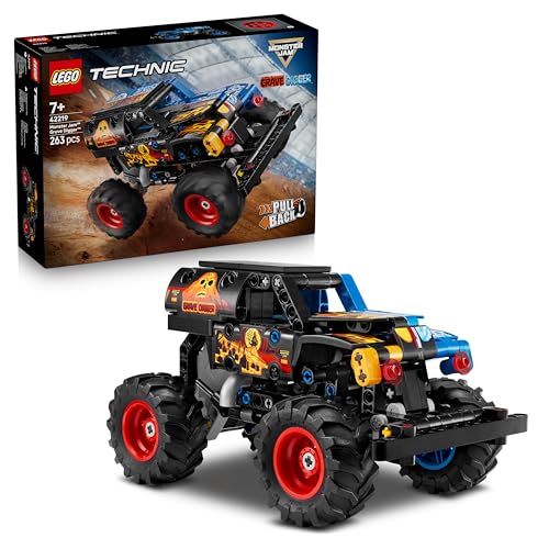 (-40%) LEGO Technic Monster Jam Grave Digger Feuer und EIS - Monstertruck Modellbau & Konstruktionsspielzeug mit Rückziehmotor - Spielzeug für Kinder, Mädchen & Jungen - Geschenke für Kinder - 42219