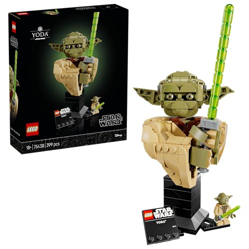 (-39%) LEGO Star Wars 75438 Angriff der Klonkrieger Yoda Büste - Modellbau für Erwachsene mit grünem Lichtschwert und sammelbarer Jedi Minifigur - DIY Deko - Geschenk für Fans von Angriff der Klonkrieger