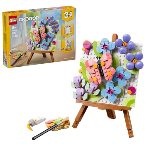 (-33%) LEGO Creator 3-in-1-Set Deko-Blumengemälde - 3D Modellbau - 3 Bauoptionen: Gemälde, Bilderrahmen oder Flamingo Skizze - Kinderzimmer Deko - Geschenkidee für Kinder ab 8 Jahren - 31390