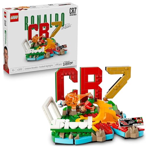 LEGO Editions Cristiano Ronaldo - Fußball-Highlights Spielzeug - 3D Modellbau mit Minifigur zum Sammeln - Kinderzimmer Deko - Geschenk für Jungen, Mädchen ab 10 Jahren und erwachsene Sportfans - 43012