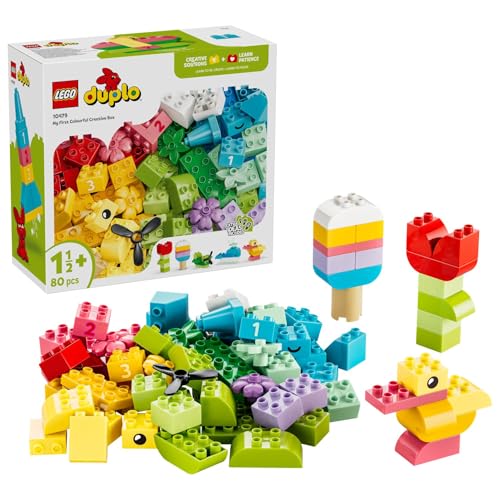(-32%) LEGO DUPLO Classic Bunte Kreativbox - Lernspielzeug zur Förderung der Feinmotorik für Kleinkinder - inkl. Zahlensteine, Tiere, Fahrzeuge & Spielessen - Geschenk für Jungen & Mädchen ab 1 Jahr - 10479