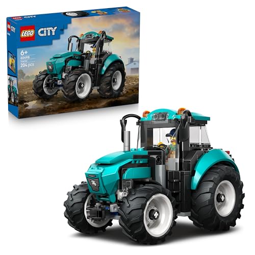 (-44%) LEGO City Traktor - Spielzeug Bauernhof Fahrzeug Modellbau mit Bauern Minifigur - Geburtstagsgeschenk für Jungen ab 6 Jahren und Technikfans - 60498